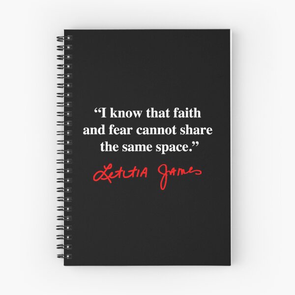 Item preview, Tish James - Faith and Fear - Quote (red signature) designed and sold by Thelittlelord.