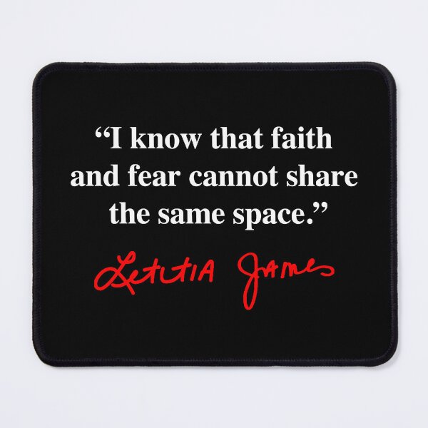 Item preview, Tish James - Faith and Fear - Quote (red signature) designed and sold by Thelittlelord.