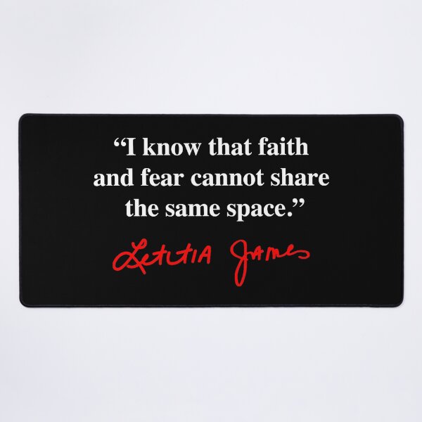 Item preview, Tish James - Faith and Fear - Quote (red signature) designed and sold by Thelittlelord.