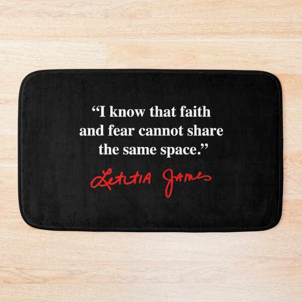 Item preview, Tish James - Faith and Fear - Quote (red signature) designed and sold by Thelittlelord.