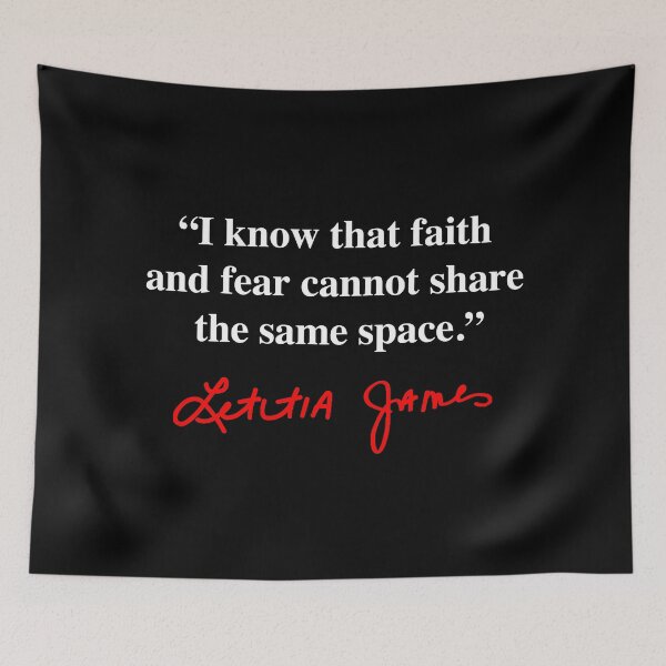 Item preview, Tish James - Faith and Fear - Quote (red signature) designed and sold by Thelittlelord.