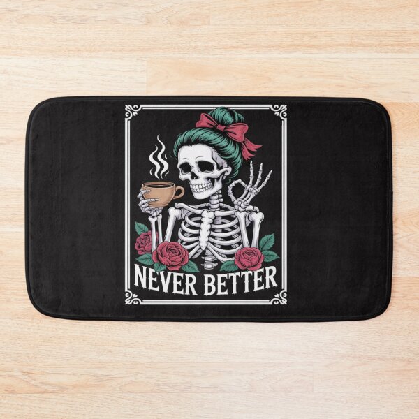 Item preview, Never Better Skeleton Floral Halloween designed and sold by Ikwalima.