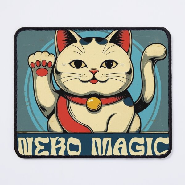 Item preview, Neko Magic – Vintage Mystical Cat Illustration designed and sold by LEO'S CREATURE　れおずくりーちゃー.