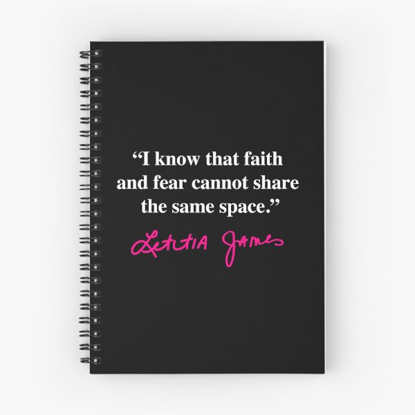 Item preview, Tish James - Faith and Fear - Quote (hot pink signature) designed and sold by Thelittlelord.