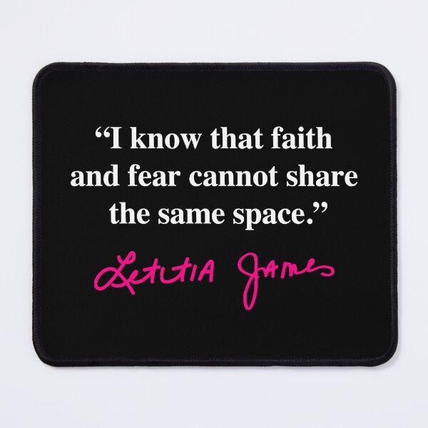 Item preview, Tish James - Faith and Fear - Quote (hot pink signature) designed and sold by Thelittlelord.