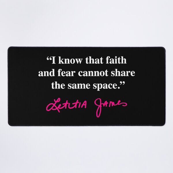 Item preview, Tish James - Faith and Fear - Quote (hot pink signature) designed and sold by Thelittlelord.