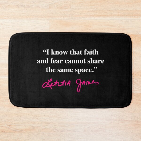 Item preview, Tish James - Faith and Fear - Quote (hot pink signature) designed and sold by Thelittlelord.