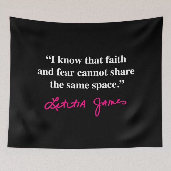 Item preview, Tish James - Faith and Fear - Quote (hot pink signature) designed and sold by Thelittlelord.