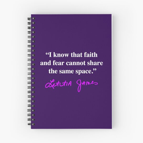Item preview, Tish James - Faith and Fear - Quote (violet signature) designed and sold by Thelittlelord.