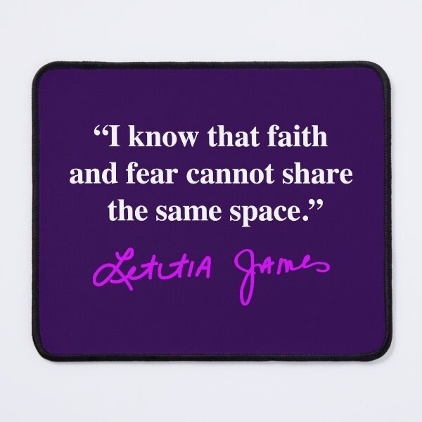 Item preview, Tish James - Faith and Fear - Quote (violet signature) designed and sold by Thelittlelord.