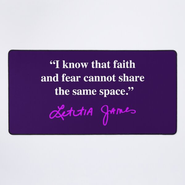 Item preview, Tish James - Faith and Fear - Quote (violet signature) designed and sold by Thelittlelord.