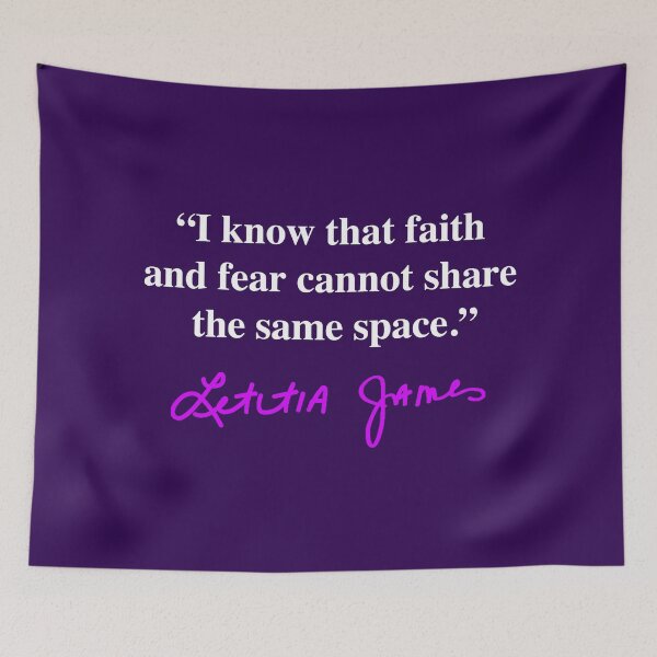 Item preview, Tish James - Faith and Fear - Quote (violet signature) designed and sold by Thelittlelord.