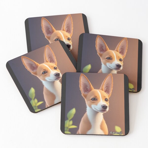 Item preview,  Portrait of a Beautiful Basenji Dog Against a Warm Backdrop  designed and sold by KJ-Books.