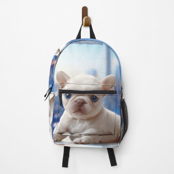 Artikelvorschau, Niedliche blauäugige französische Bulldoggen-Welpenkunst – entzückende Hundeillustration entworfen und verkauft von PaintbrushPlace.