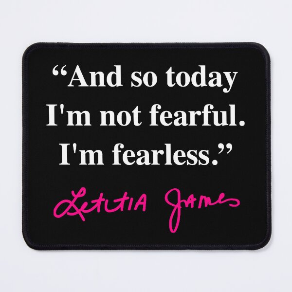Item preview, Tish James - I'm fearless- Quote (hot pink signature) designed and sold by Thelittlelord.