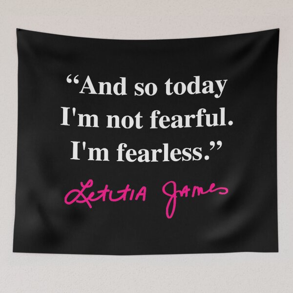Item preview, Tish James - I'm fearless- Quote (hot pink signature) designed and sold by Thelittlelord.
