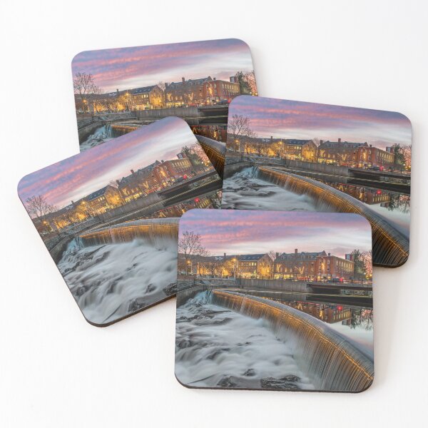 Item preview, A gorgeous sunset at the falls of the Cocheco river in Dover, NH. designed and sold by KenKartes.