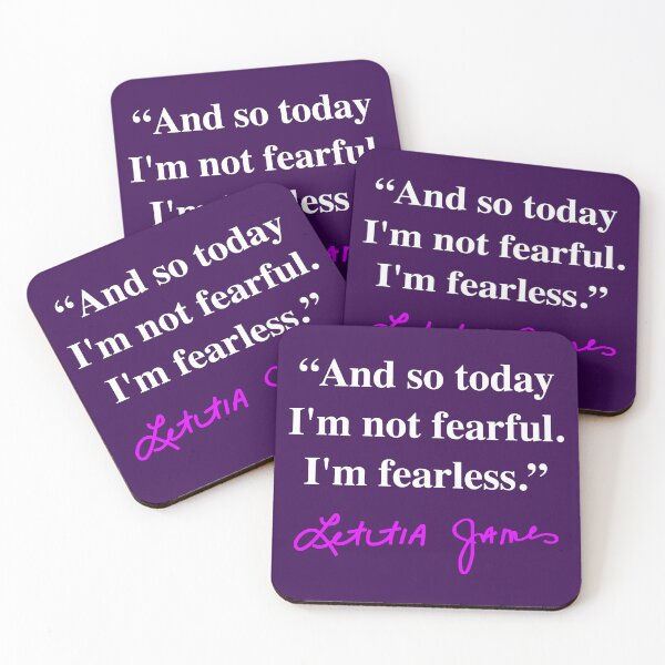 Item preview, Tish James - I'm fearless- Quote (violet signature) designed and sold by Thelittlelord.
