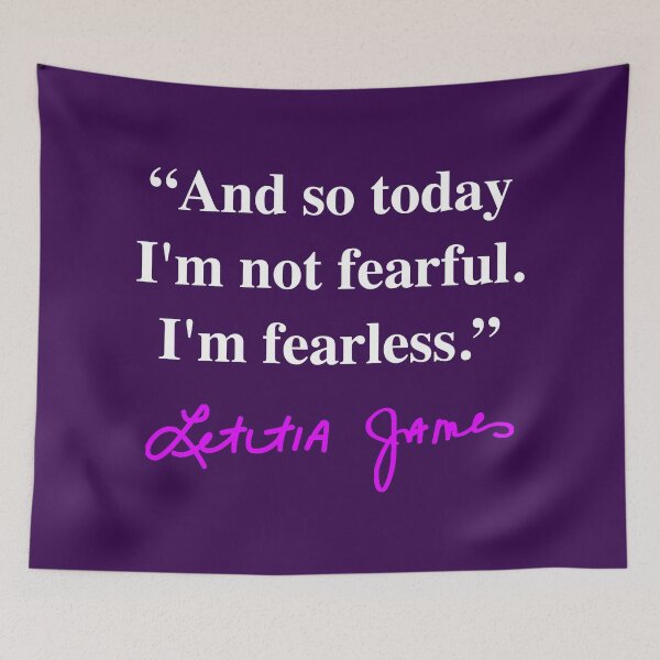 Item preview, Tish James - I'm fearless- Quote (violet signature) designed and sold by Thelittlelord.