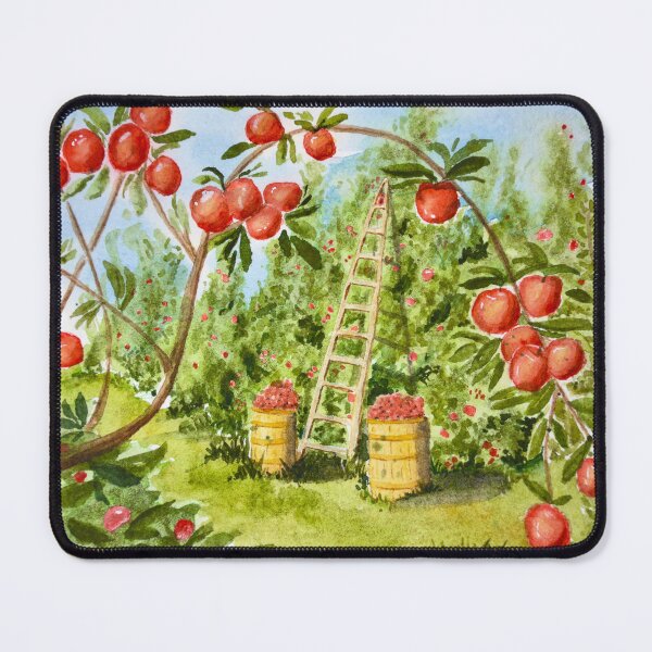 Item preview, Watercolor apple orchard designed and sold by Tarot and Trinkets.