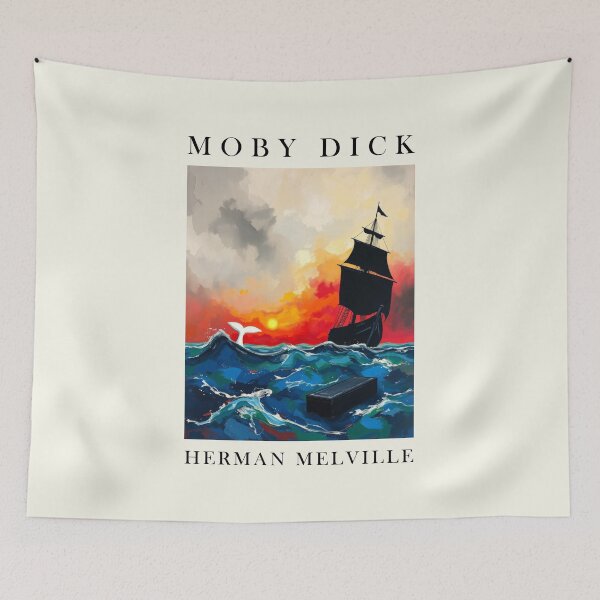 Item preview, Moby Dick Herman Melville Inspired Classic Literature designed and sold by kakarikihill.