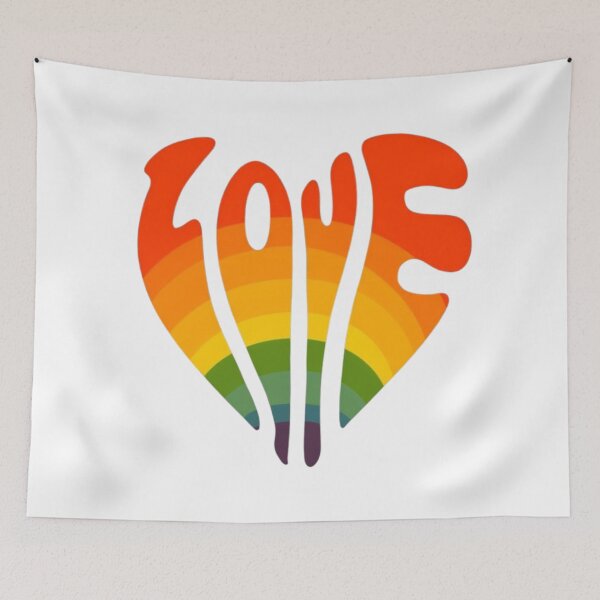 Item preview, Rainbow LGBT Heart Love Pride Flag Art designed and sold by EchoPrint Co..