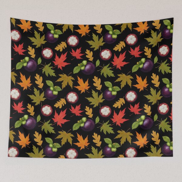 Item preview, Mangosteen Fruit and Autumn leaves designed and sold by scicilysimonee.