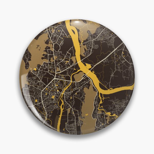 Item preview, Thane City Map of Maharashtra, India - Pastel designed and sold by deMAP.
