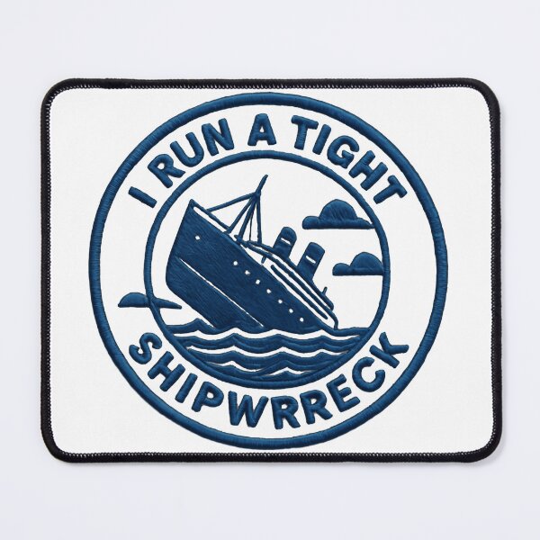 Item preview, I Run a Tight Shipwreck Funny Saying Sea Life designed and sold by SkeletonsDanger.