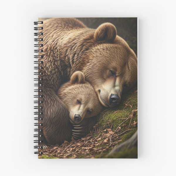 Item preview, Mother Bear and Cub Sleeping in Forest designed and sold by OLOstudio.