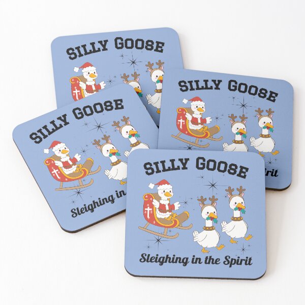 Item preview, Silly Goose Santa Reindeer Sleighing in the Christmas Spirit designed and sold by Forevermore.