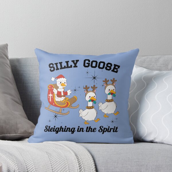 Item preview, Silly Goose Santa Reindeer Sleighing in the Christmas Spirit designed and sold by Forevermore.