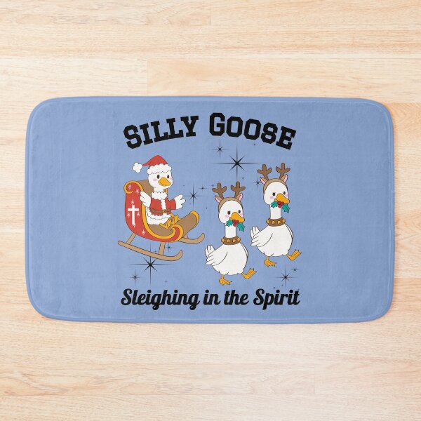 Item preview, Silly Goose Santa Reindeer Sleighing in the Christmas Spirit designed and sold by Forevermore.
