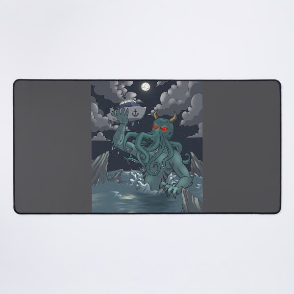 Item preview, Cthulhu Monster under full Moon designed and sold by HBOriginalsArt.