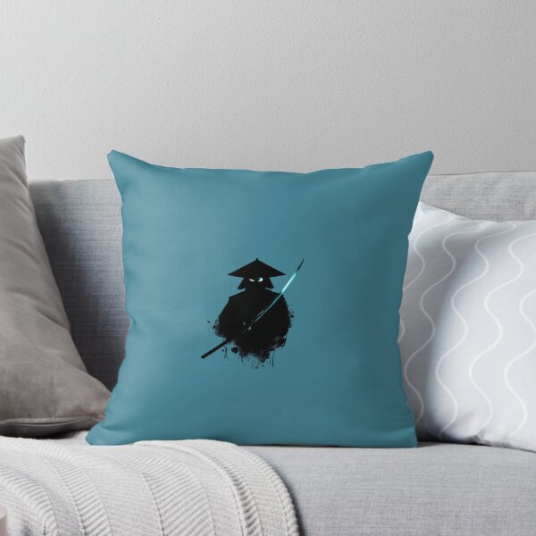 Item preview, Blue-Eyed Warrior Silhouette – Minimalist Samurai Shadow Illustration  designed and sold by PixelVibe782.