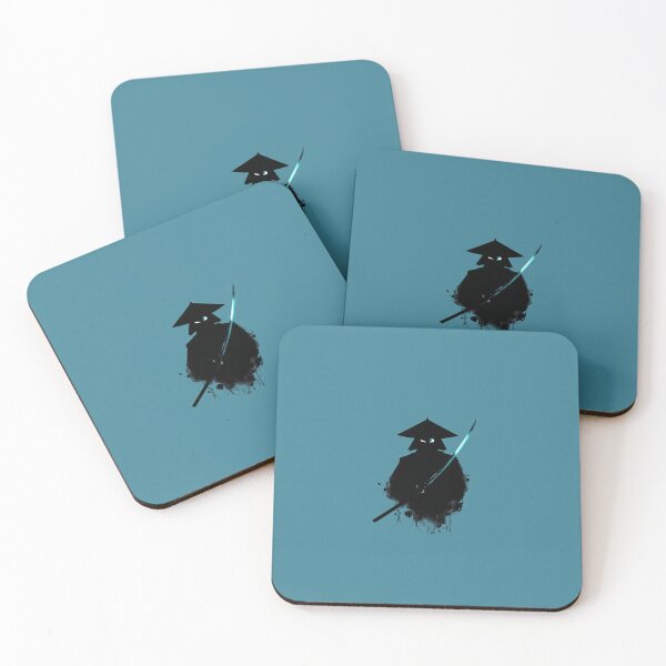 Item preview, Blue-Eyed Warrior Silhouette – Minimalist Samurai Shadow Illustration  designed and sold by PixelVibe782.