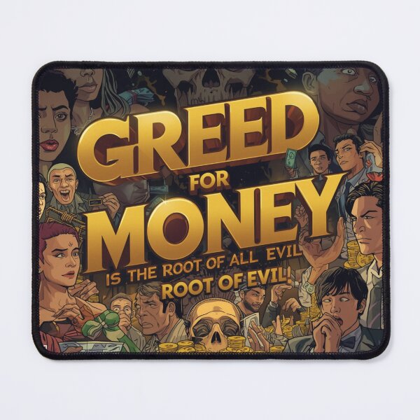 Item preview, “Greed for Money – The Root of All Evil | Bold Motivational Art” designed and sold by GloboStyle Design .