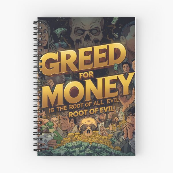 Item preview, “Greed for Money – The Root of All Evil | Bold Motivational Art” designed and sold by GloboStyle Design .