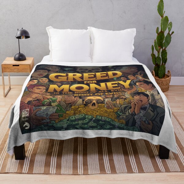 Item preview, “Greed for Money – The Root of All Evil | Bold Motivational Art” designed and sold by GloboStyle Design .