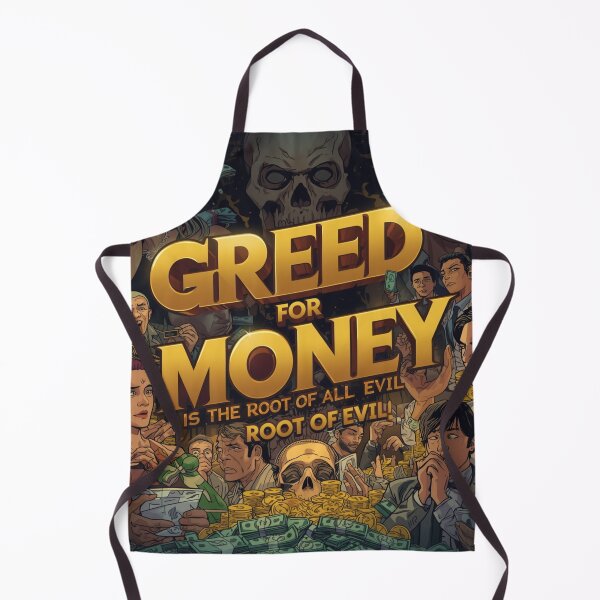 Item preview, “Greed for Money – The Root of All Evil | Bold Motivational Art” designed and sold by GloboStyle Design .