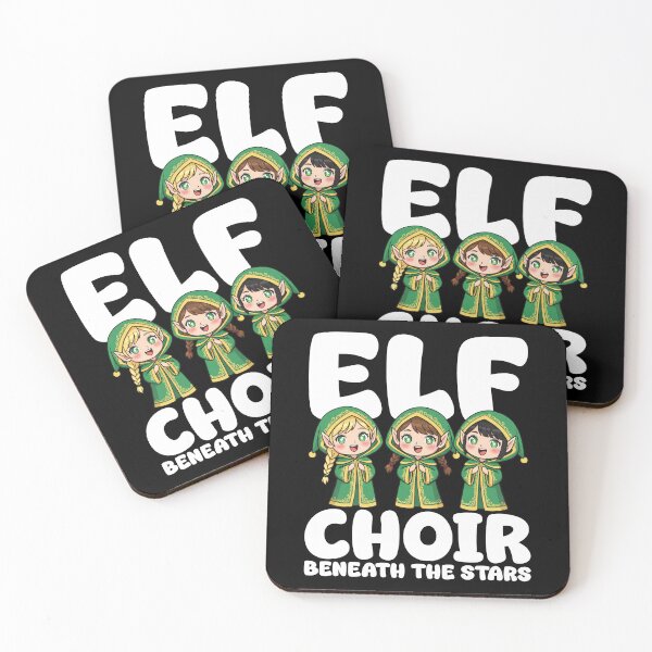 Item preview, ELF CHOIR BENEATH THE STARS - CHRISTMAS ELF designed and sold by KEF Custom.