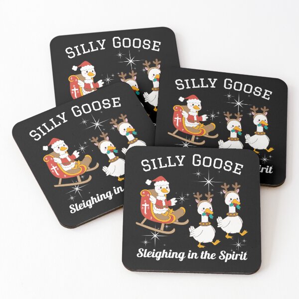 Item preview, Silly Goose Santa Reindeer Sleighing in the Christmas Spirit designed and sold by Forevermore.