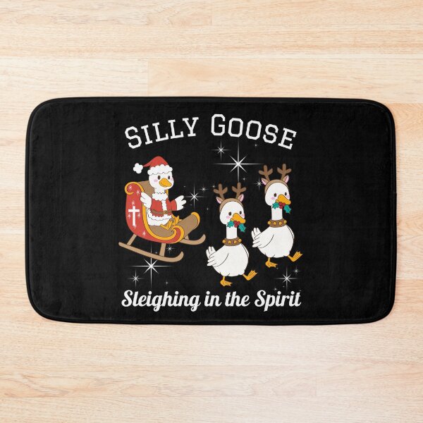 Item preview, Silly Goose Santa Reindeer Sleighing in the Christmas Spirit designed and sold by Forevermore.