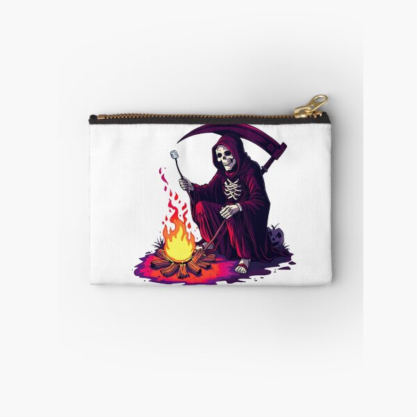 Item preview, Grim Reaper Roasting Marshmallows | Halloween Beach Campfire Artwork designed and sold by ColorSplash123.