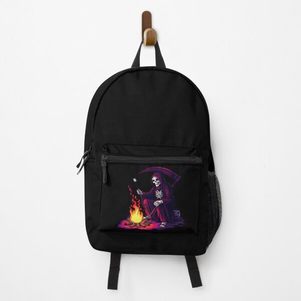 Item preview, Grim Reaper Roasting Marshmallows | Halloween Beach Campfire Artwork designed and sold by ColorSplash123.