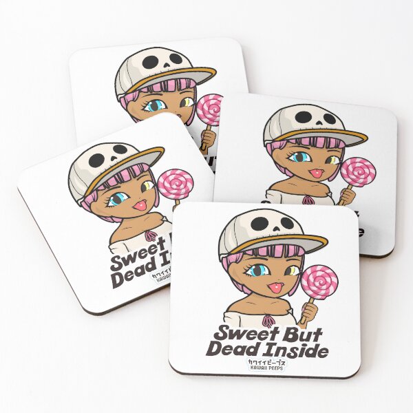 Item preview, Halloween Lollipop Candy “Sweet But Dead Inside” Kawaii Skull Cap Girl Design designed and sold by P-L-Sardines.