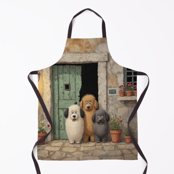Item preview, Three Dogs Waiting at the Rustic Door designed and sold by Whimsical Hug.