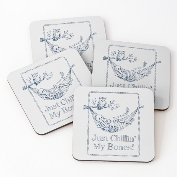 Item preview, Funny Skeleton Relaxation Moment – Whimsical Halloween Calm designed and sold by SplashTastic.