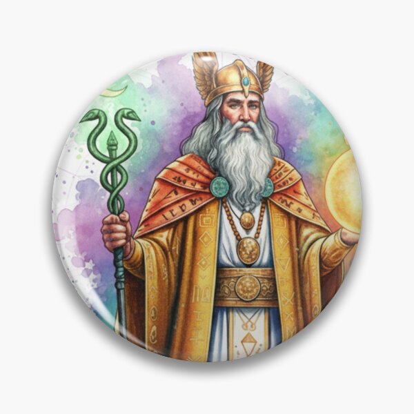 Item preview, Hermes Trismegistus (Watercolor Color) designed and sold by AlquimiaSolar.