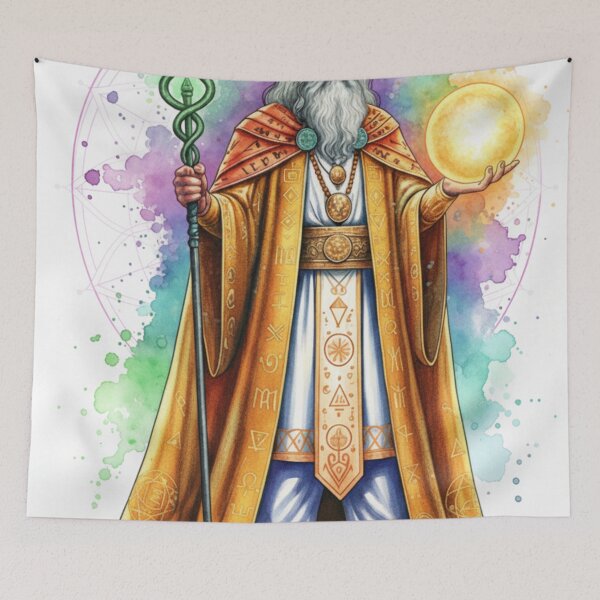 Item preview, Hermes Trismegistus (Watercolor Color) designed and sold by AlquimiaSolar.